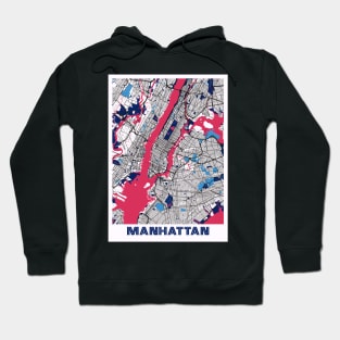 Manhattan - United States MilkTea City Map Hoodie